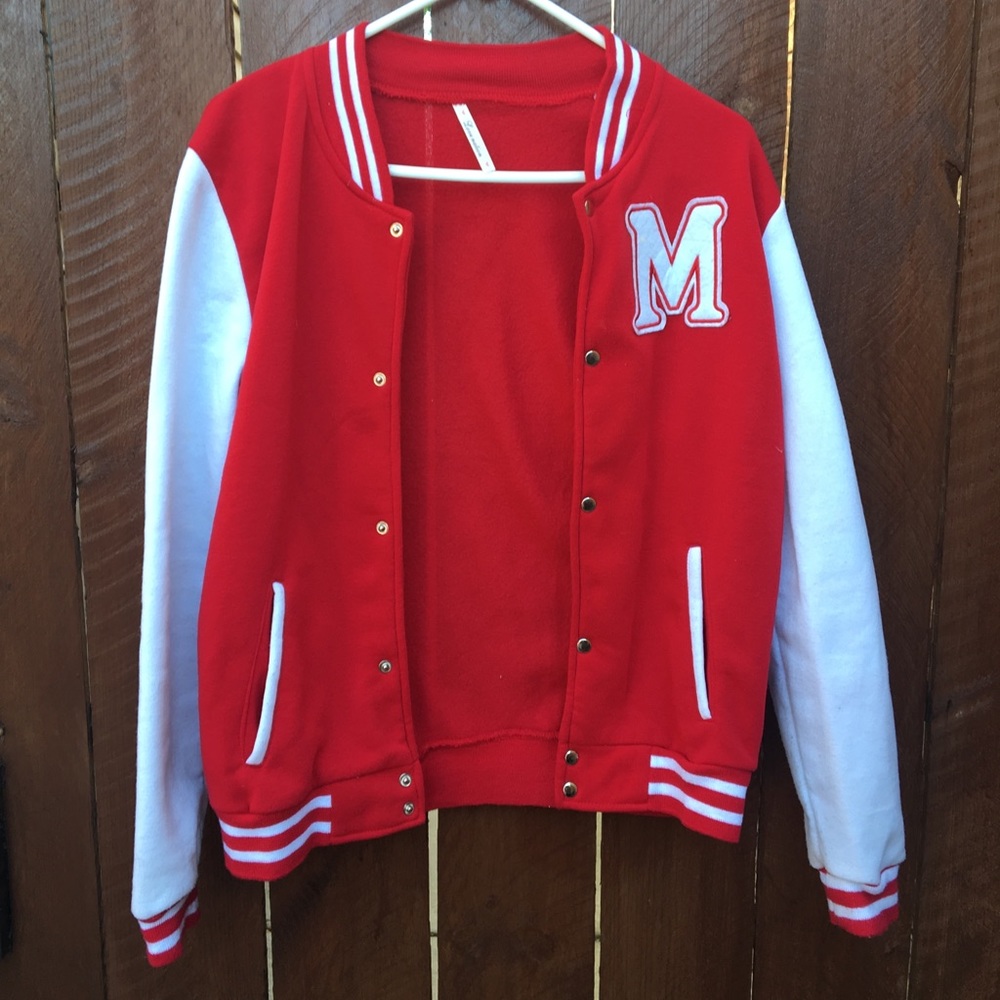 Red Varsity Letterman Jacket